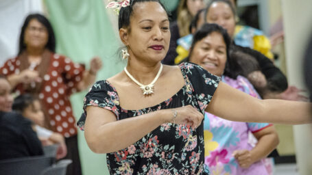 Marshallese women dancing